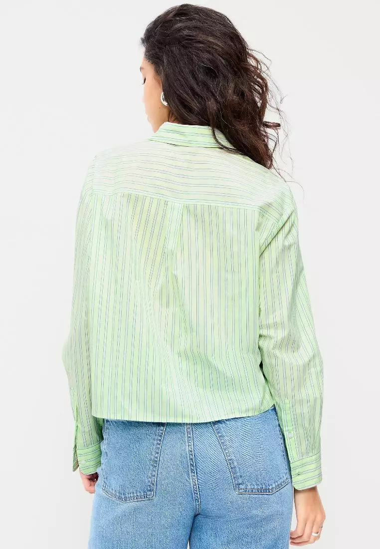 Cropped Button-Down Shirt