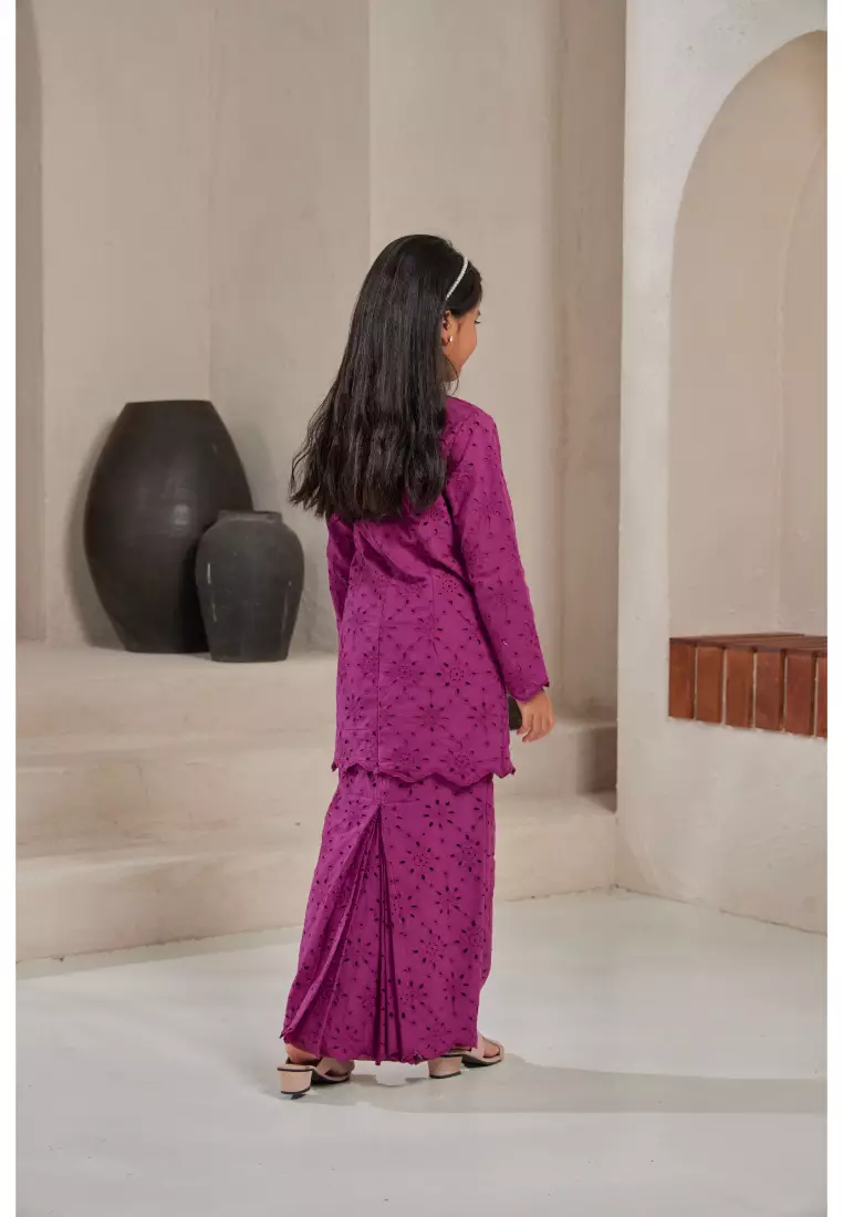 Kurung Moden Sulaman Kasih Evelyn For Kids