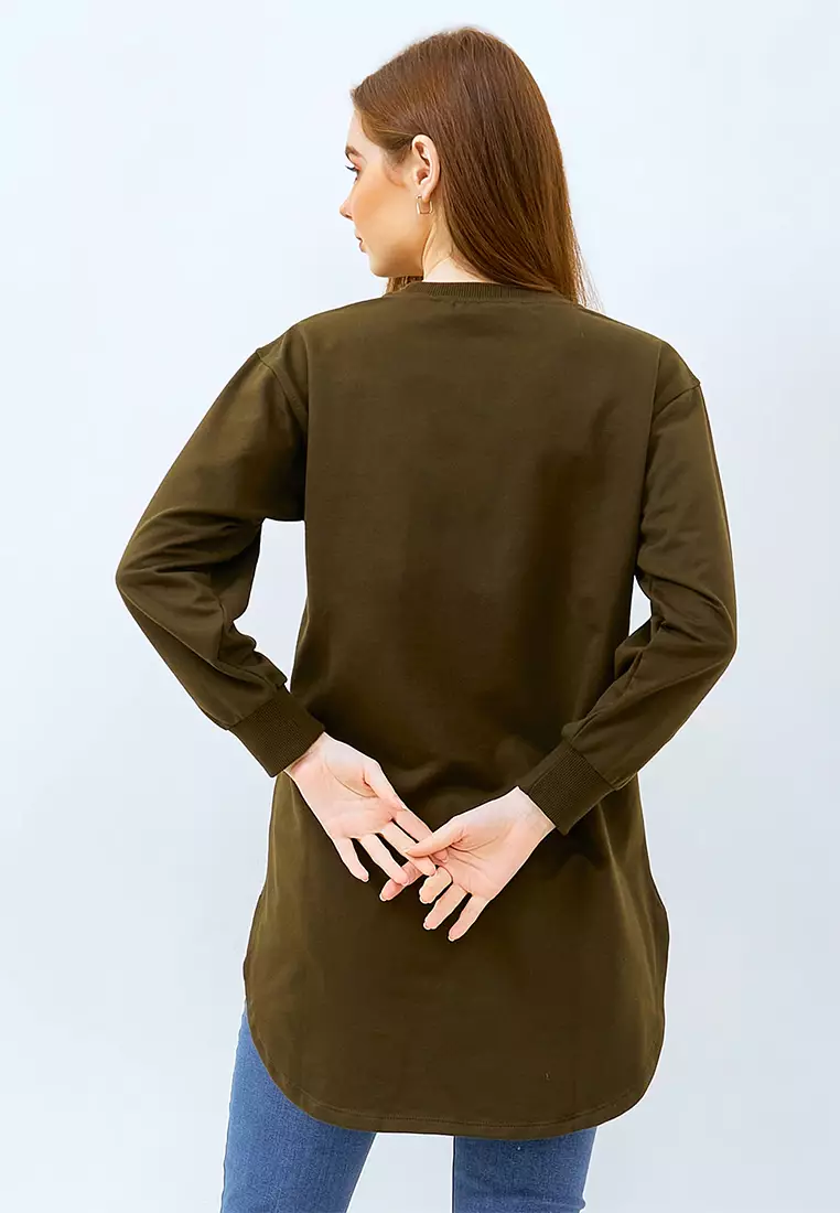 C2 Larifa Green Sweater Maxi