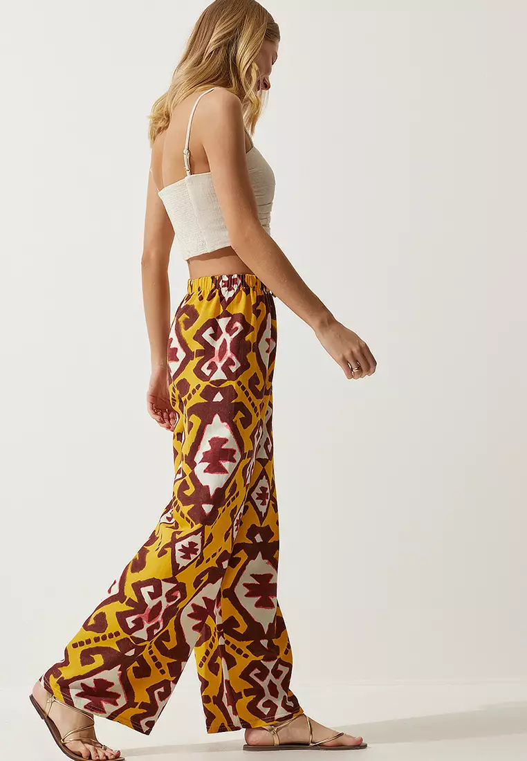 Wide leg mustard pants 2025