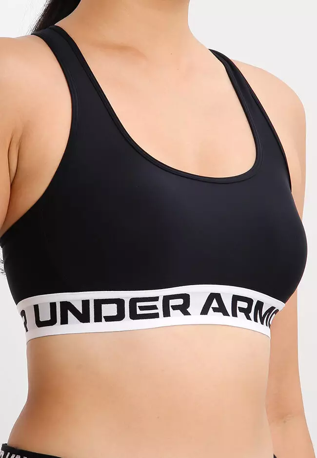 Under Armour INFINITY LOW STRAPPY - Light support sports bra -  white/black/white 