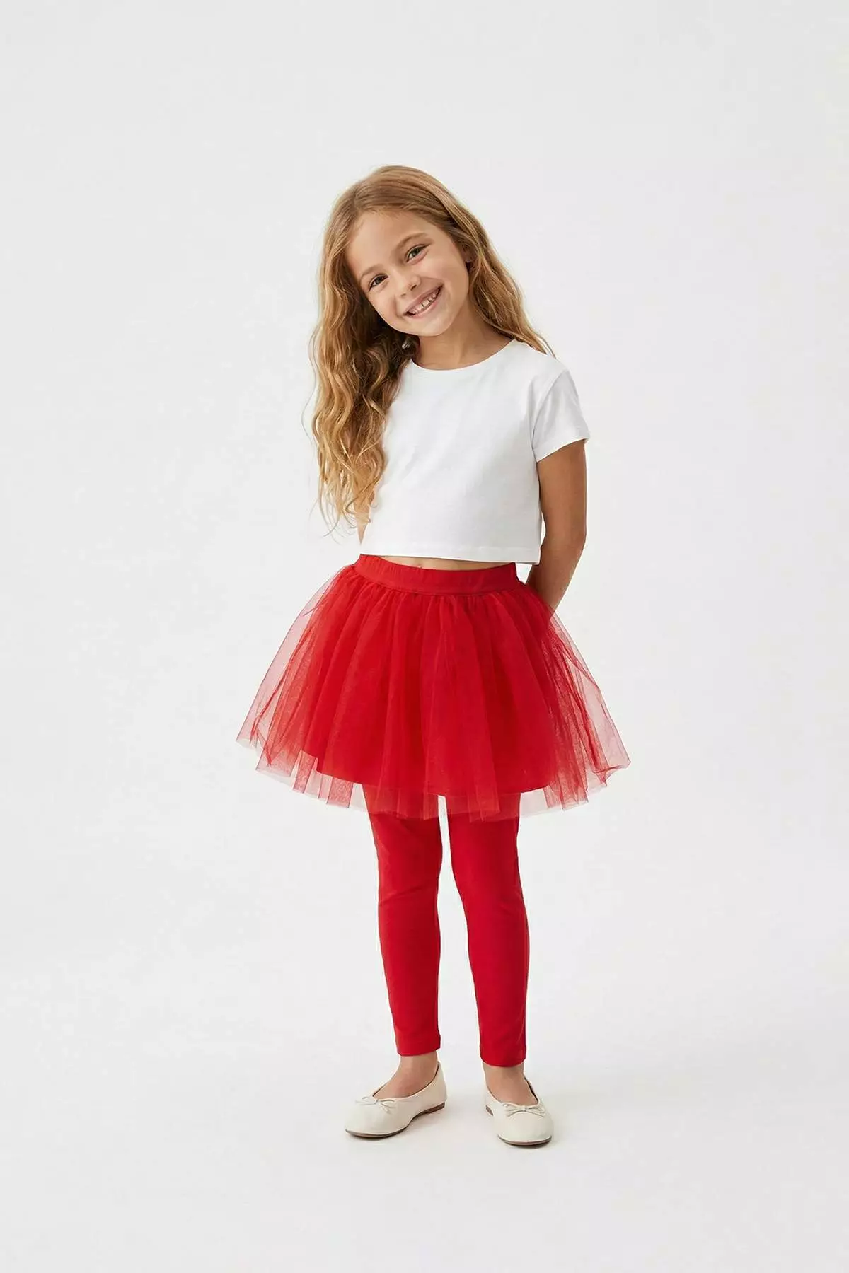 Red Girl'S Short April 23Rd Mini Plain Woven Holiday Tutu Skirt Tkdss26Et00003