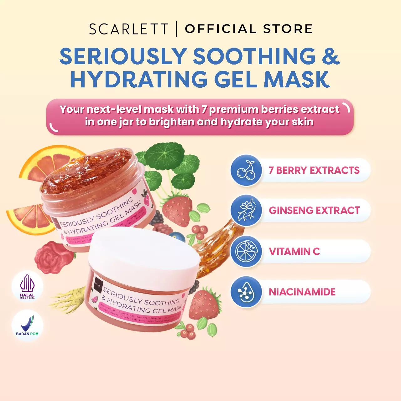 Scarlett Whitening Seriously Soothing & Hydrating Gel Mask