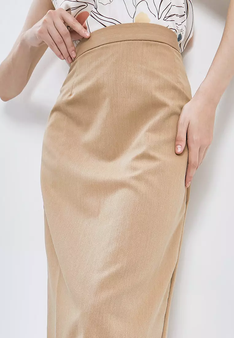 Slim Fit Basic Long Skirt