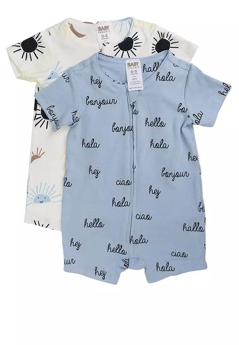 2 Pack Short Sleeves Romper