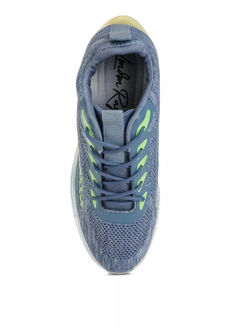 藍色 Flyknit 厚實防滑運動鞋