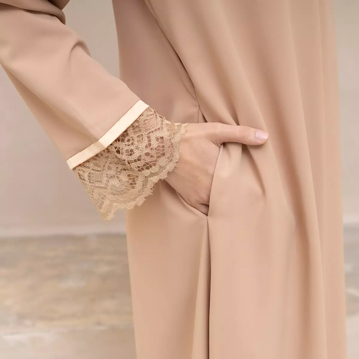 EPC Abaya Amara - Almond Cream - Moonlit Elegance Series