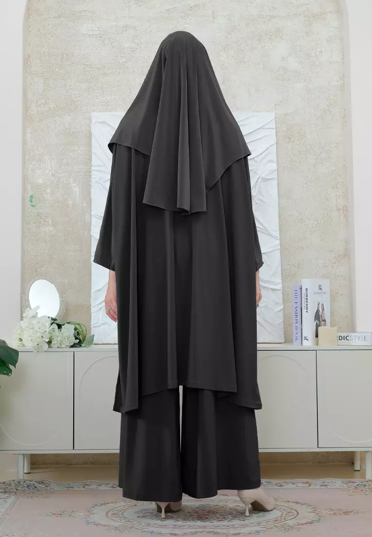 Cotton Bee - Lunara Tunik Set | Tunik Kulot Khimar | Setelan Wanita - XL