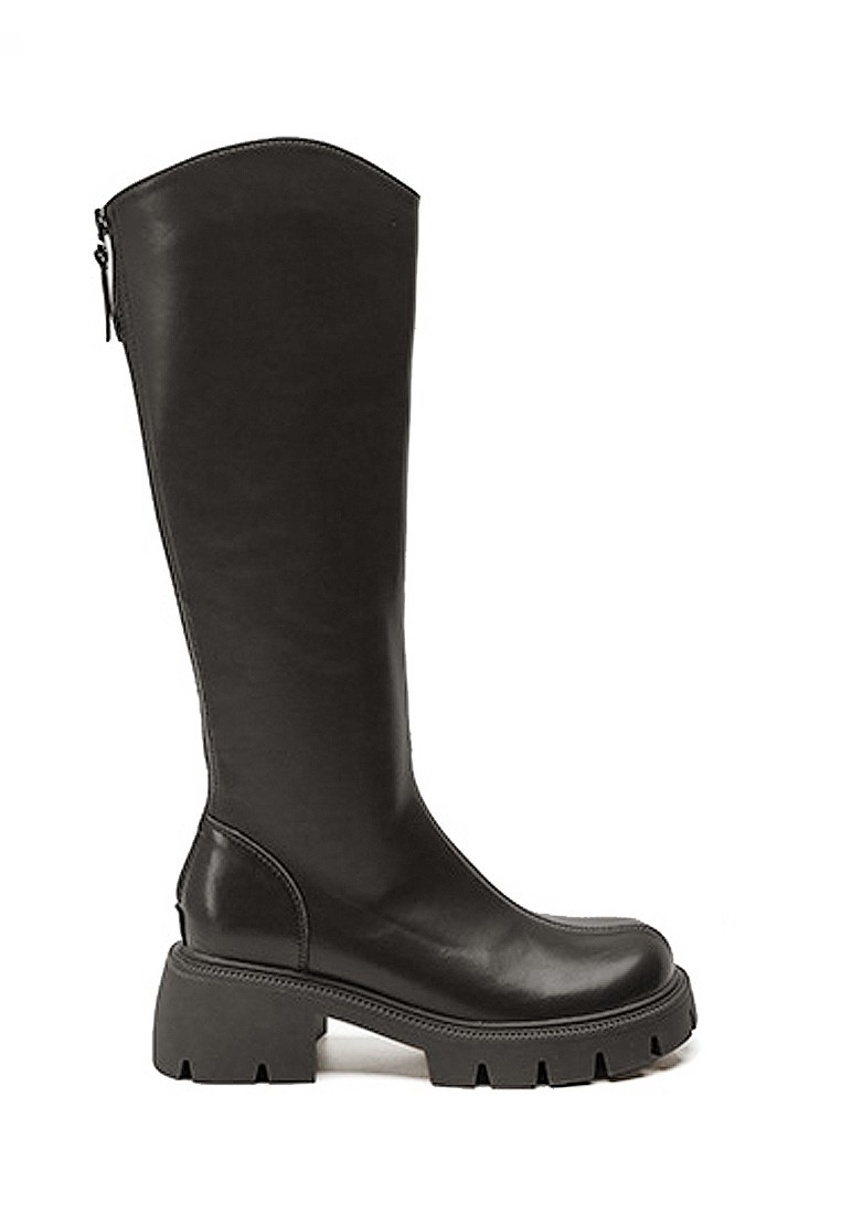 VANSA Simple Round Toe Platform High Boots VSW-B686106