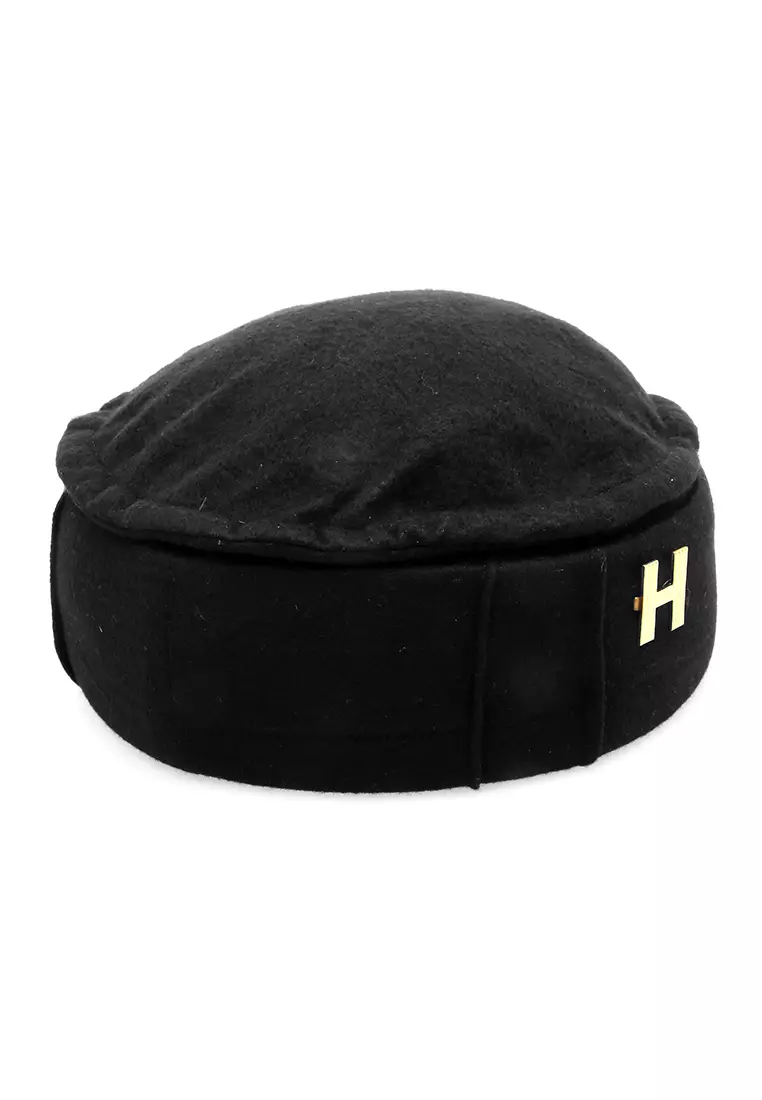 Kai Topi Peci Polos Pria Simple Design Material Plece ORIGINAL - Black