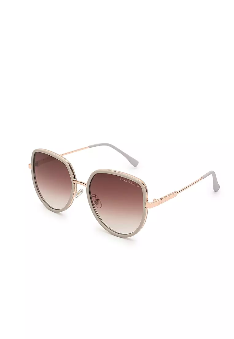 Unisex Fashion Sunglasses - Elastic Grey / Brown
