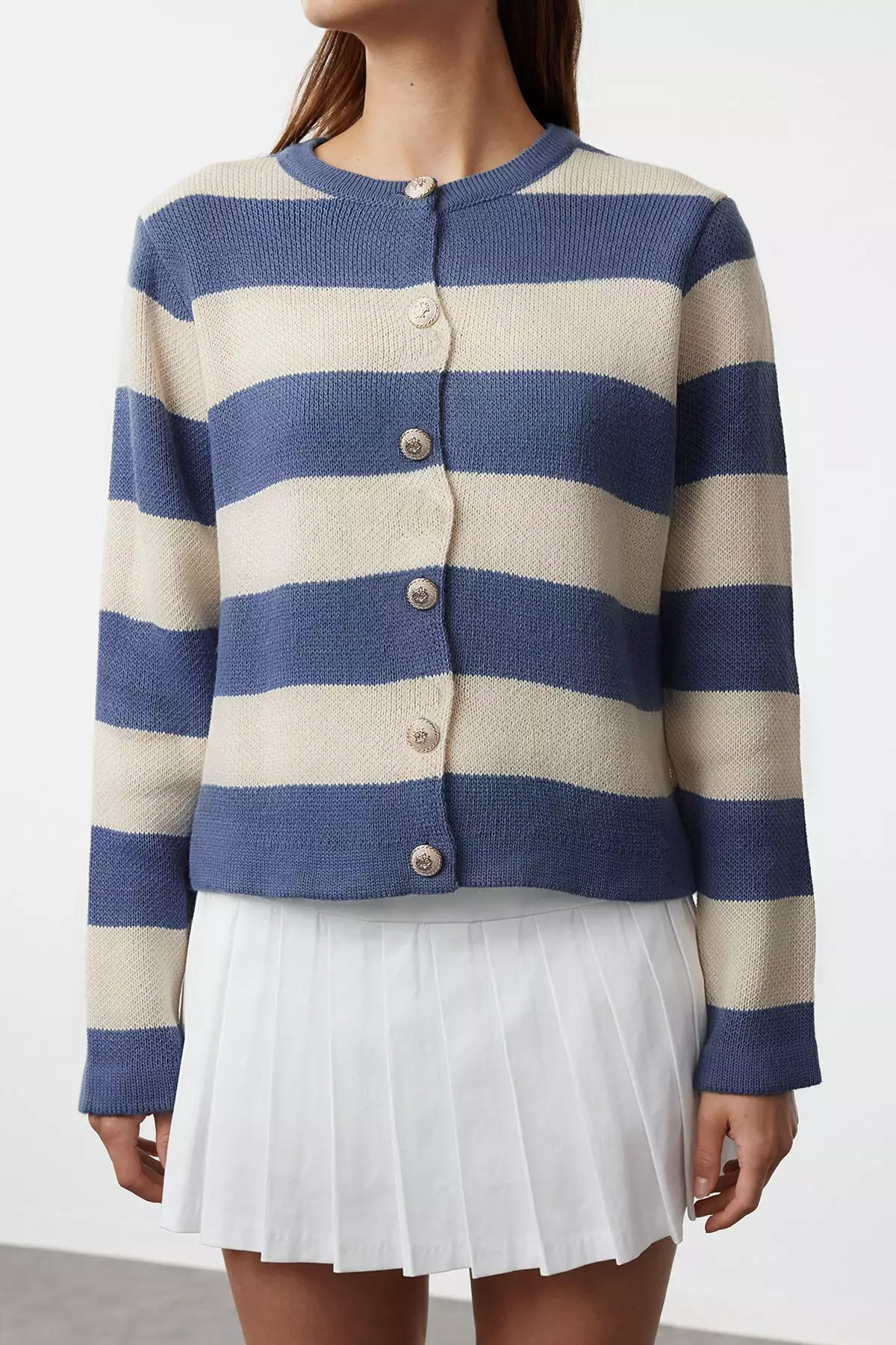 Striped Knitwear Cardigan