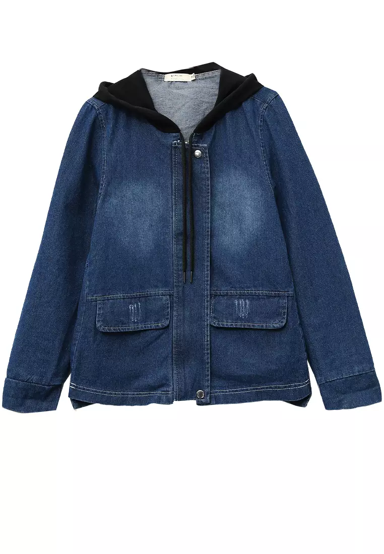Pullover outlet denim jacket