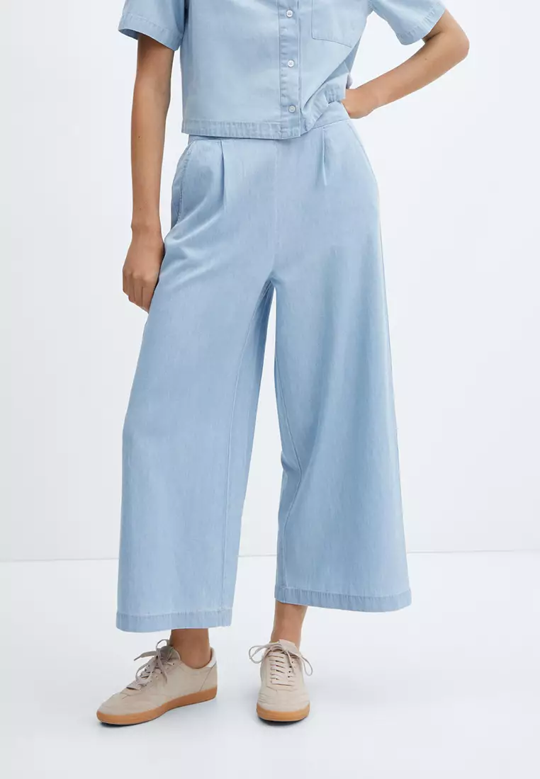Pleated Culottes Trousers