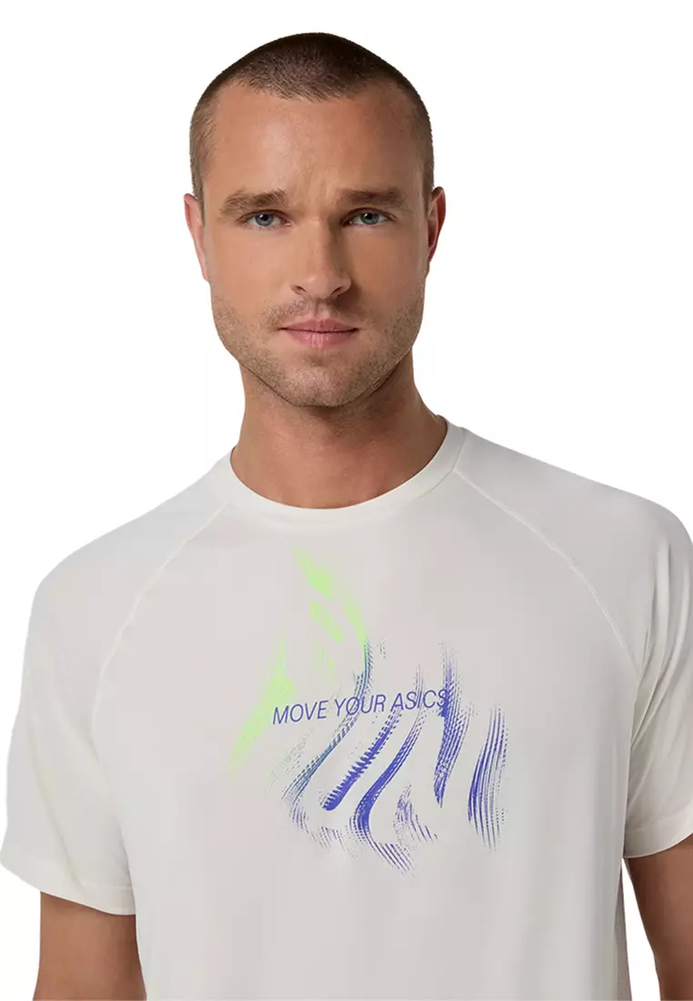 Asics Men Road Graphic SS Top -2011D446.100