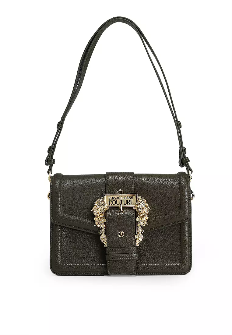 人気【Versace Jeans】Couture 01 バックル バケット ショルダー VERSACE JEANS COUTURE Couture 01 Baroque Buckle Shoulder Bag