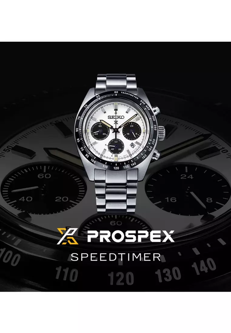 Prospex SSC813P Solar Chronograph Speedtimer Men's Watch | Silver Stainless Steel Band