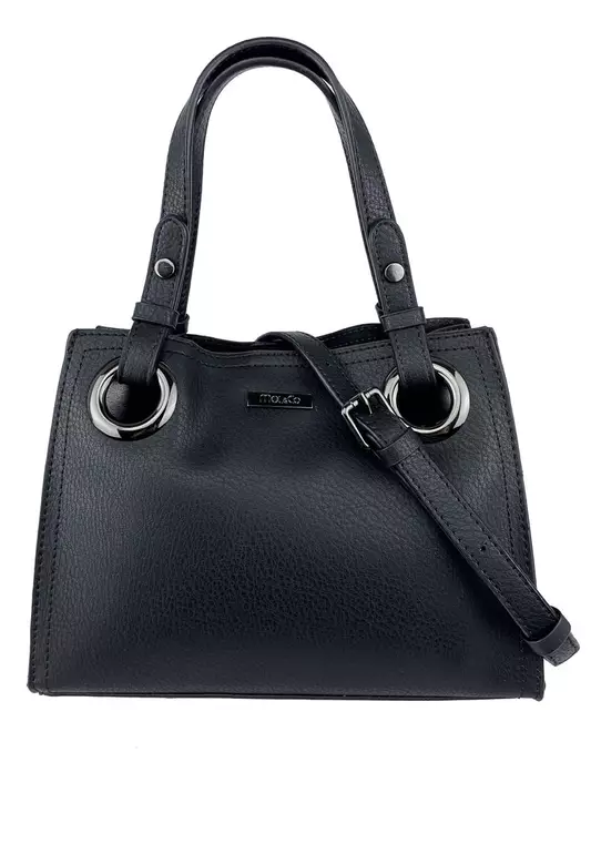 Faux Leather Satchel Bag