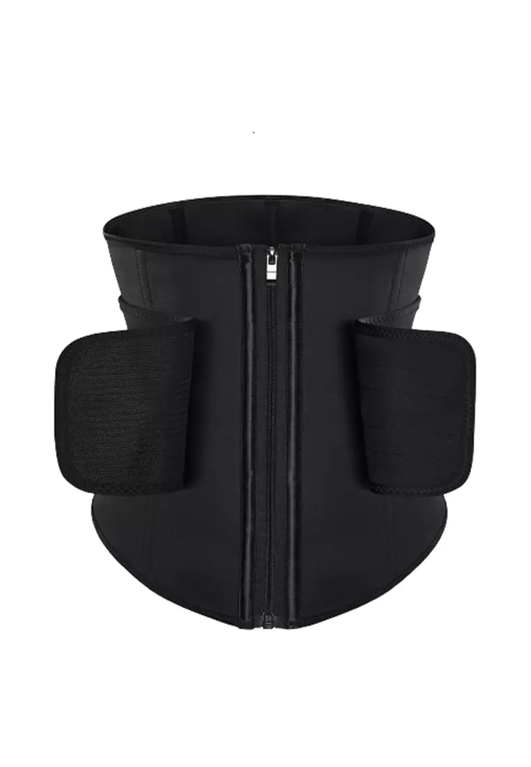 Korset Pelangsing Olahraga Sauna Waist Belt Single Strap L Material Neoprene ORIGINAL - Black