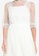 Hopeshow white Lace Mesh Midi Dress EADBCAA8F6D596GS_3