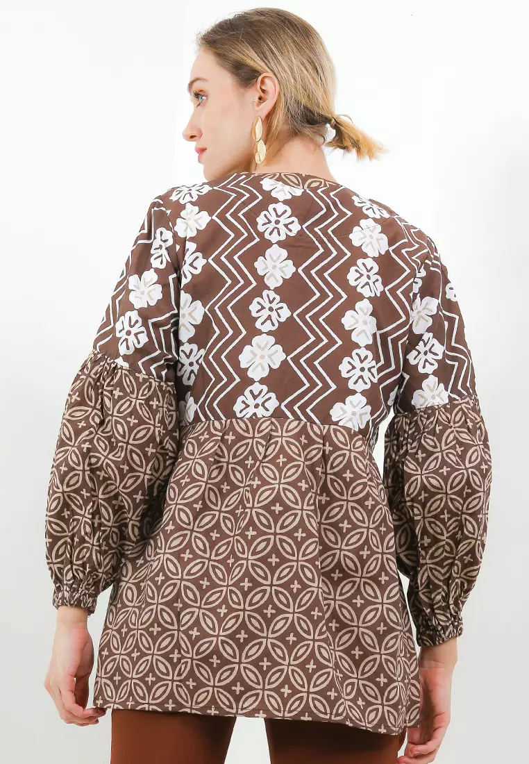 Seno Blouse Batik Wanita Exclusive Premium Casual Modern