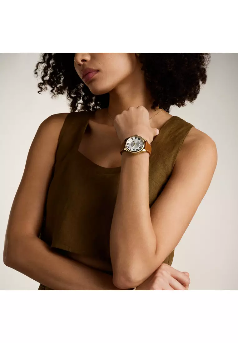 Fossil Gilmore Three-Hand Date Medium Brown Leather Watch ES5397 2026 ...
