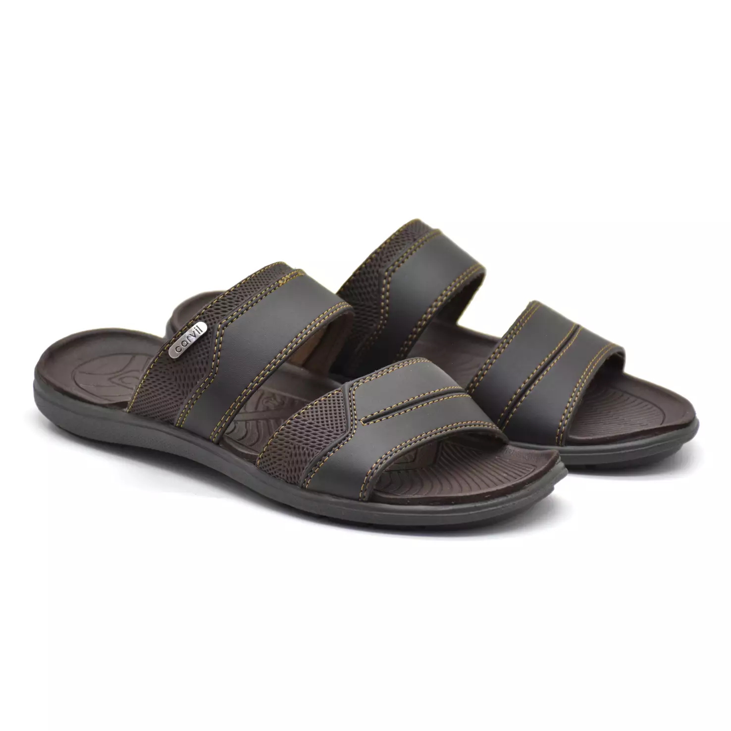Carvil Sandal Pria Newcastle-02 M Dark Brown