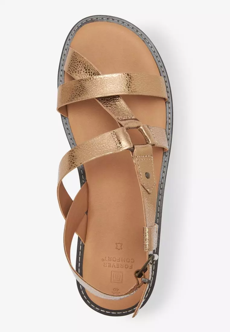 Buy NEXT Forever Comfort Leather Asymmetrical Sandals 2024 Online