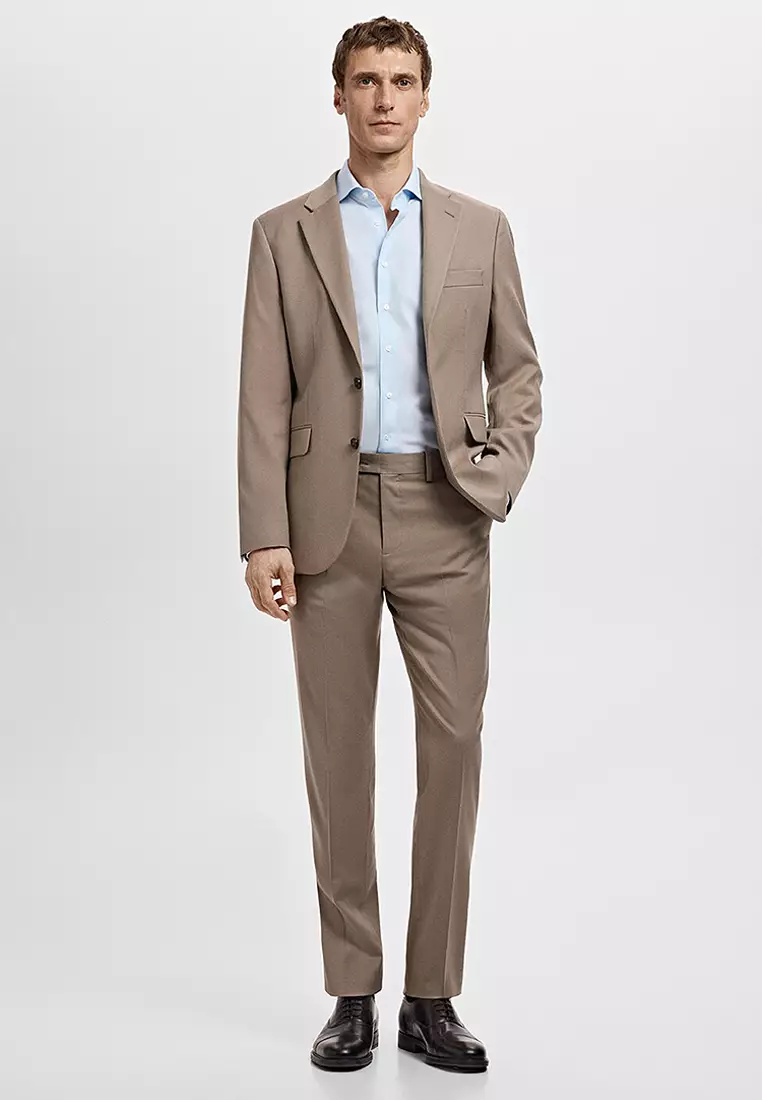 Slim-Fit Cotton Poplin Suit Shirt
