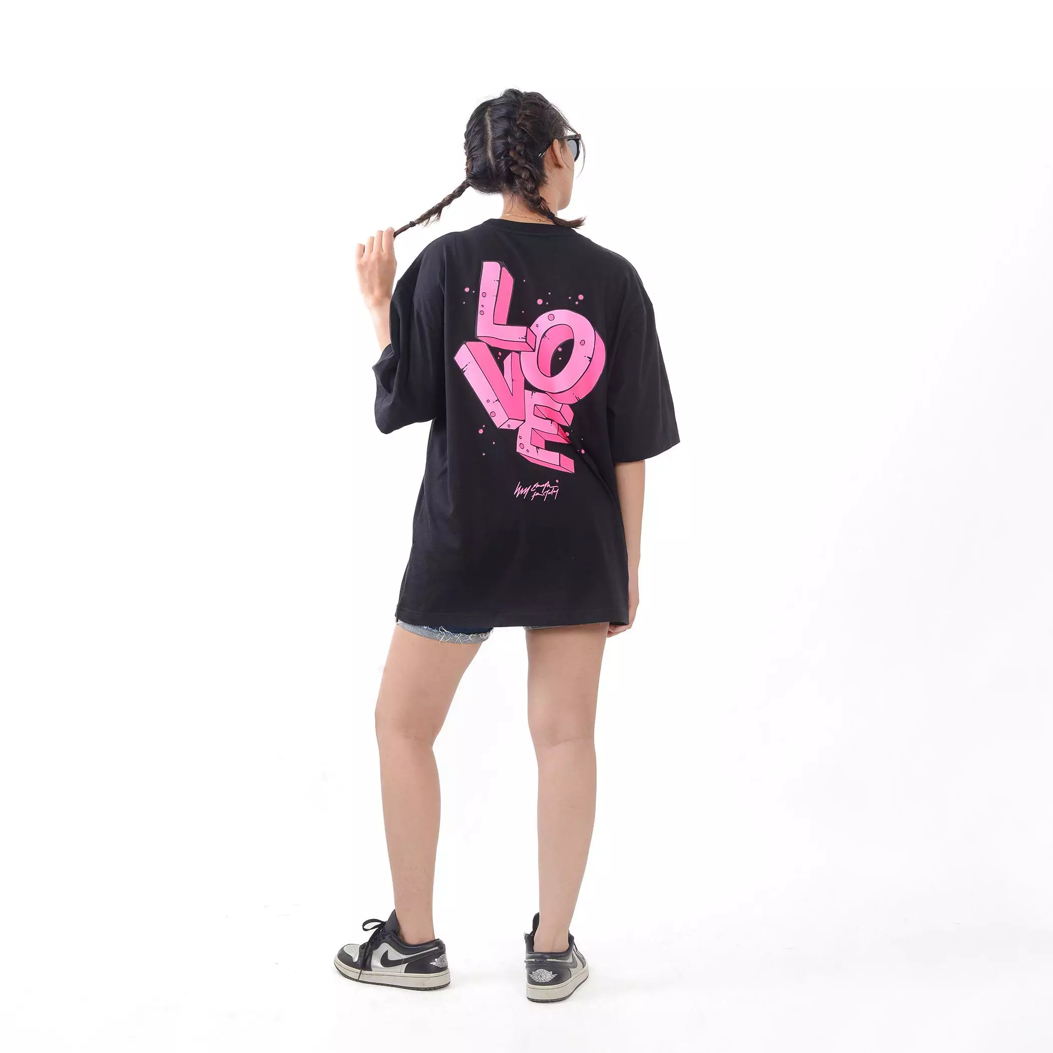 Enough For Today - T-Shirt Kaos Oversize Love Soda Bubble Hitam