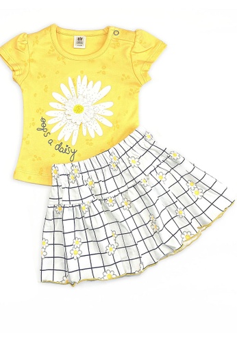 Toffyhouse white and yellow Toffyhouse Oops A Daisy! Yellow Top & Skirt Set 8251BKAFFA9D2FGS_1