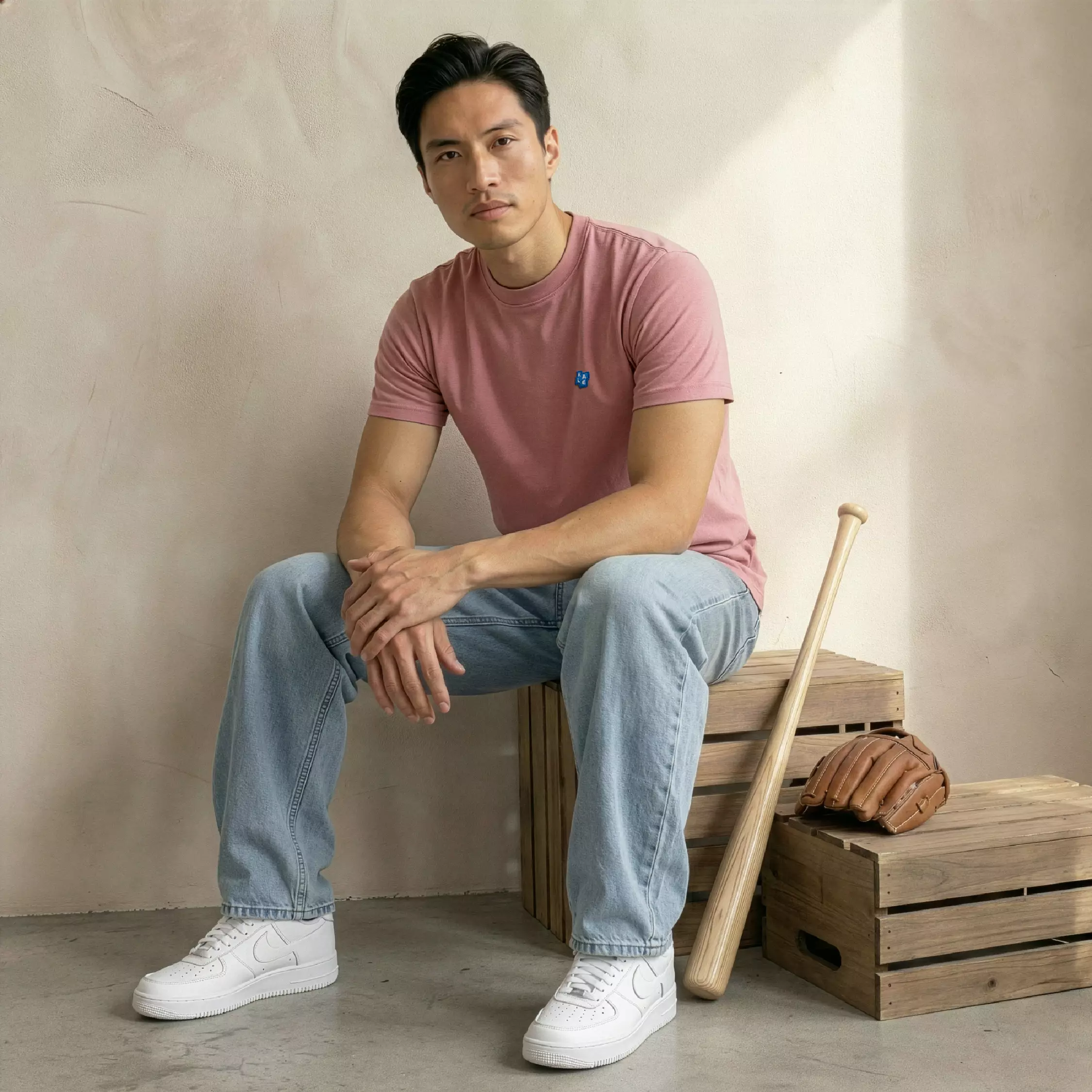 KALE NEO ROSE T-Shirt Fitted Tee Short Sleeve Cotton Cloudy