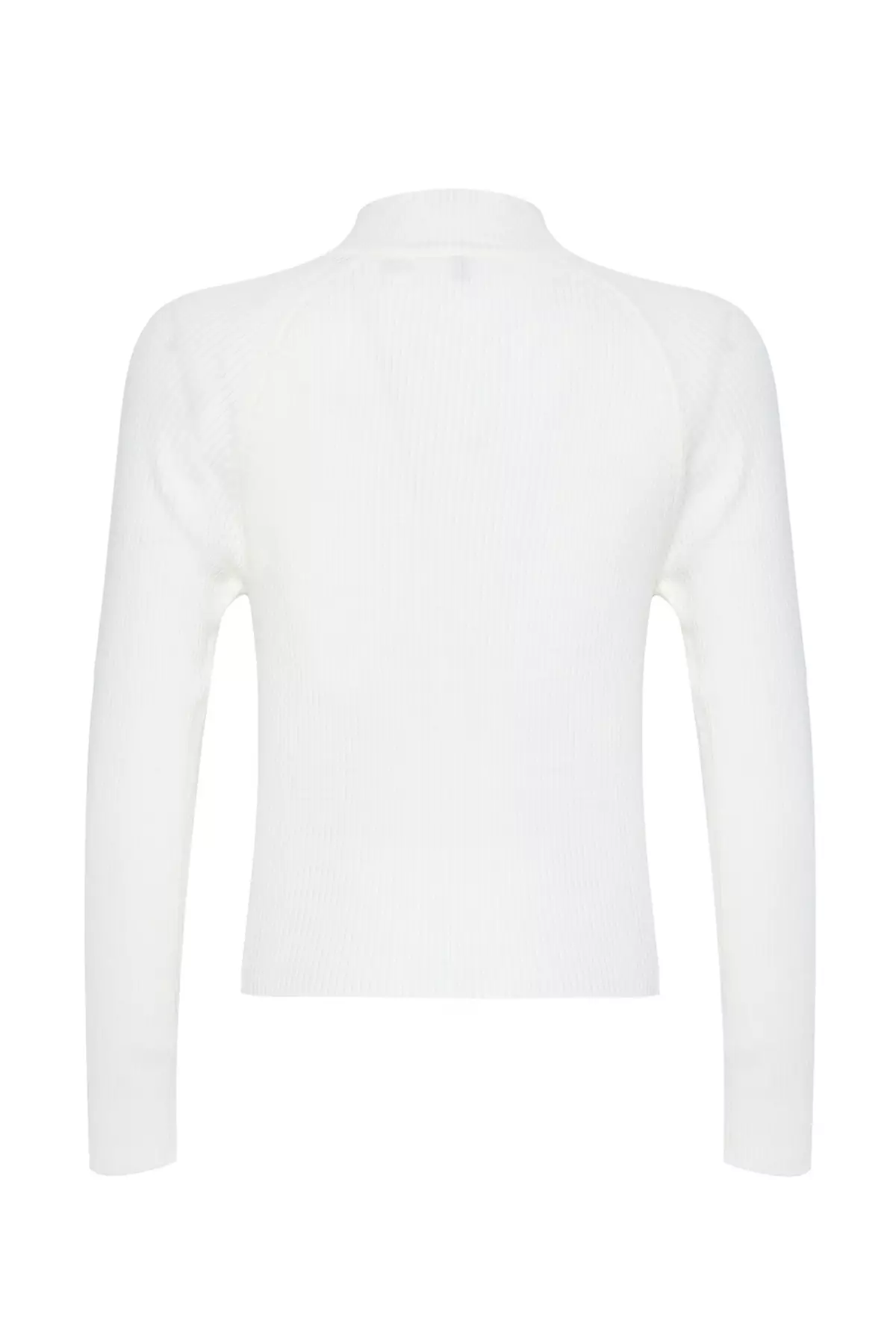 Ecru Button Detailed Thin Knit Sweater TWOAW25KZ00069