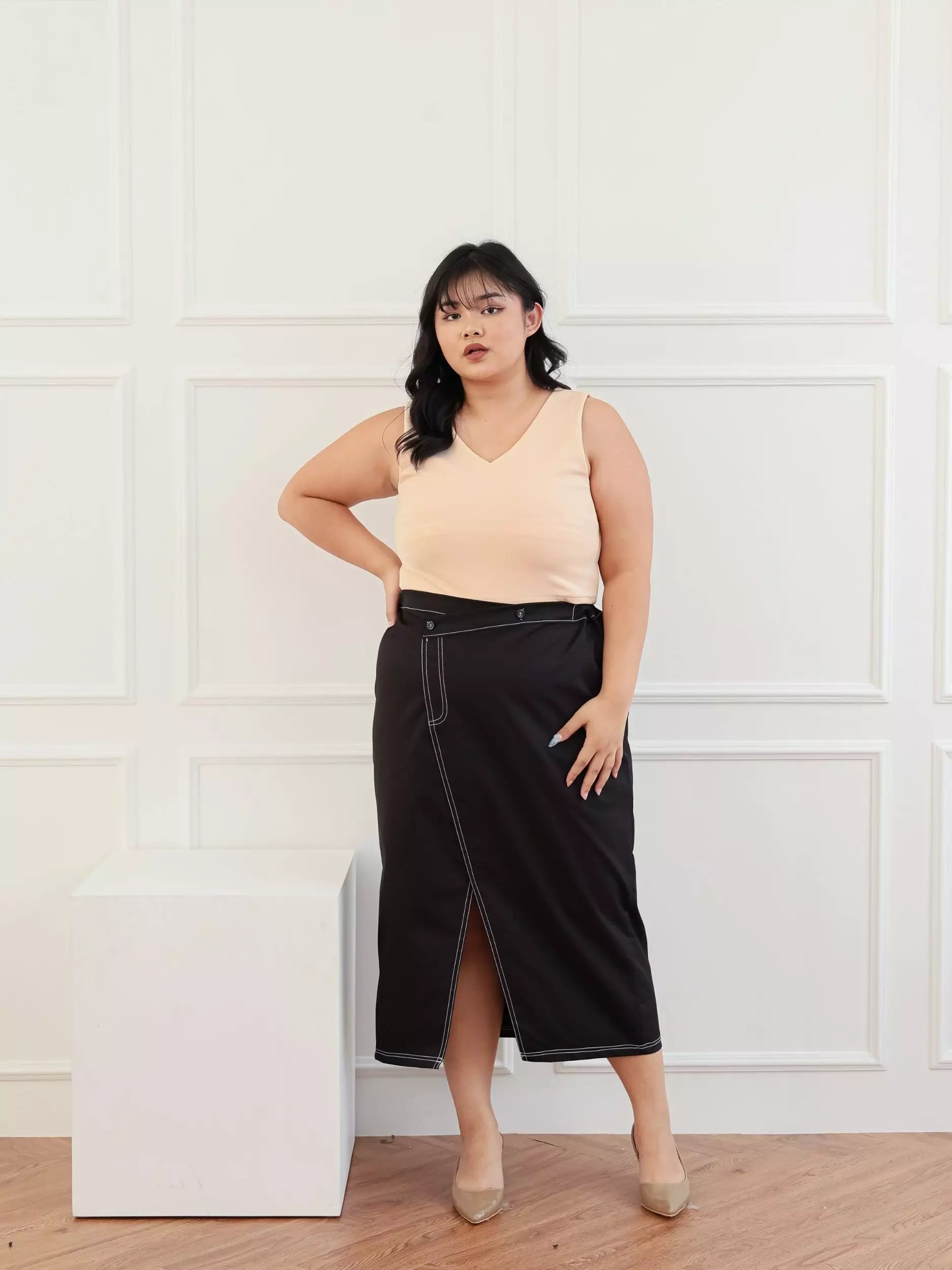 xtramiles Ladies plus size skort jemima skirt black black