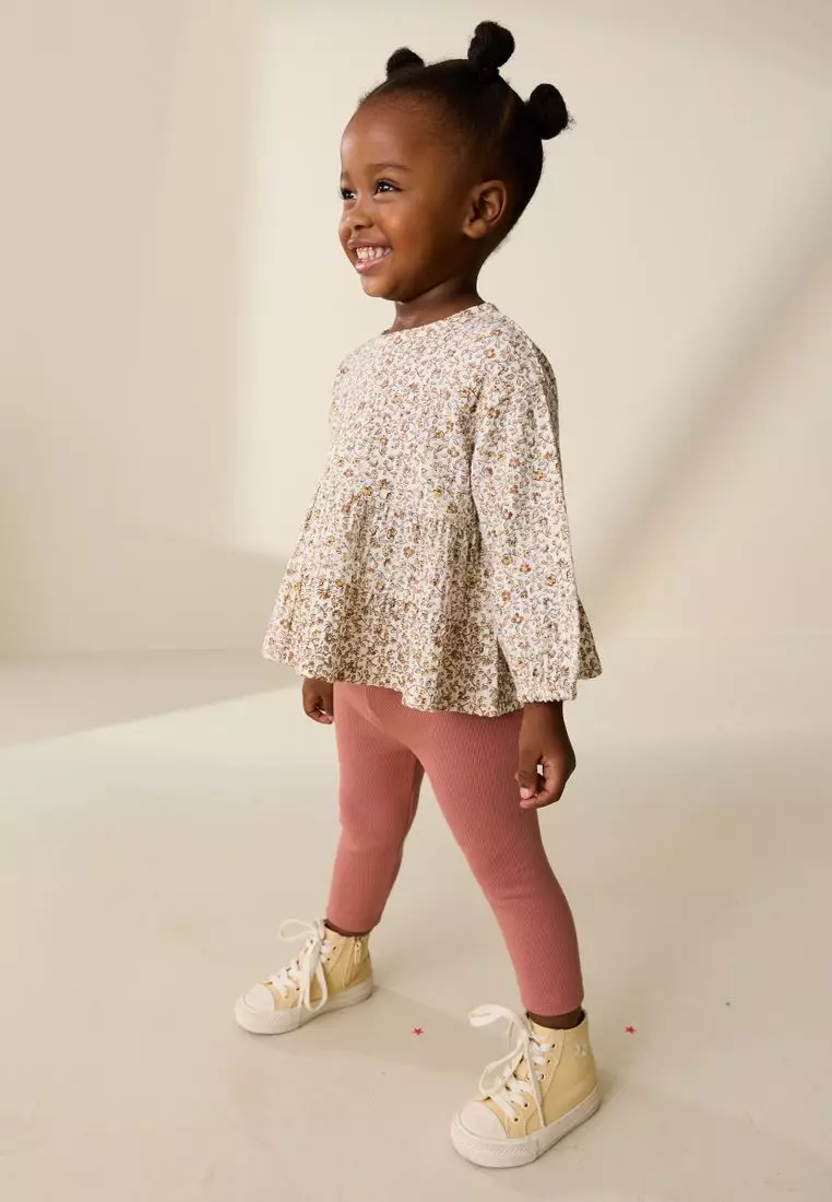 Long Sleeve Blouse and Leggings Set