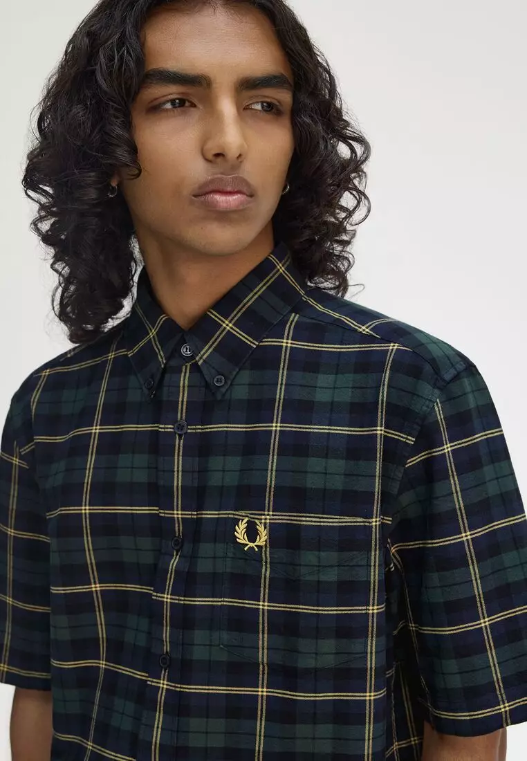 【ポイント10倍】 Buy Fred Perry Fred Perry M9627 OXFORD TARTAN SHORT SLEEVE トップス