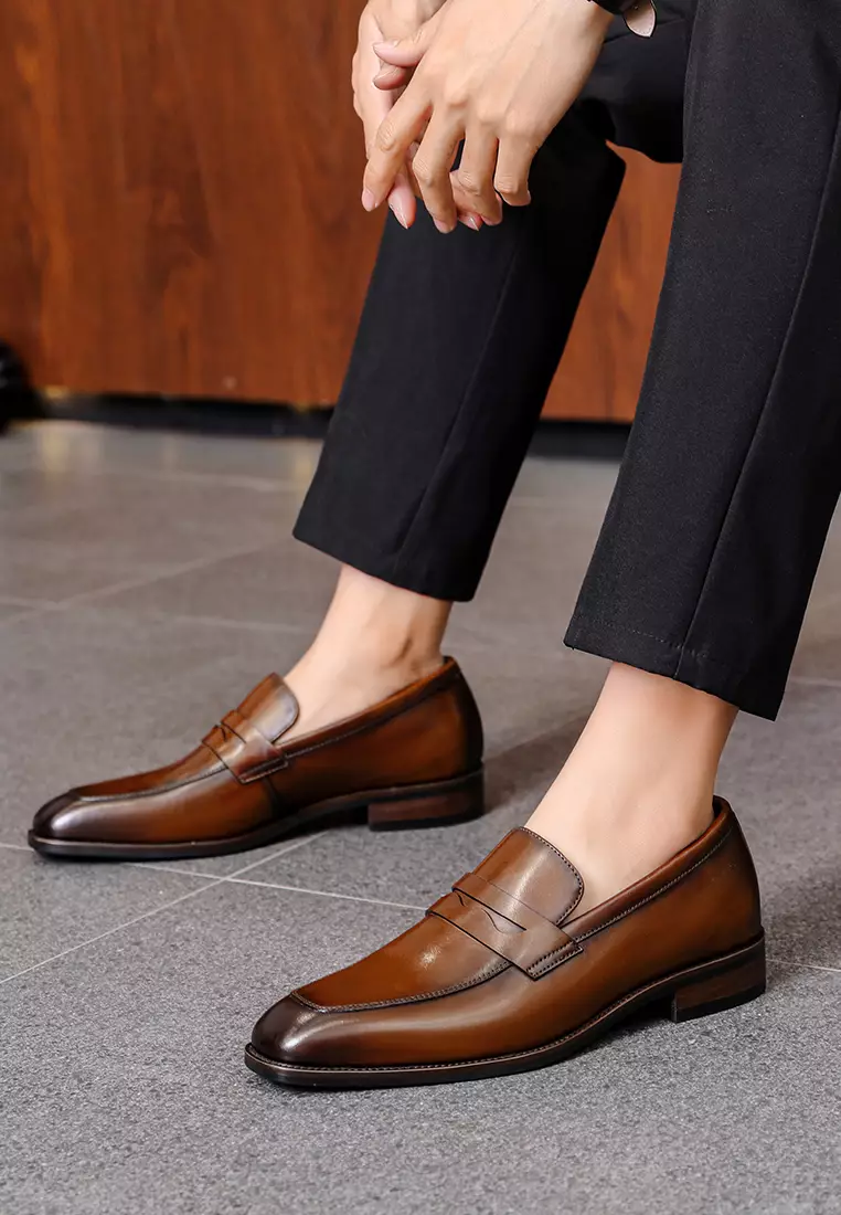 Grain Leather Penny loafers MK3193-1