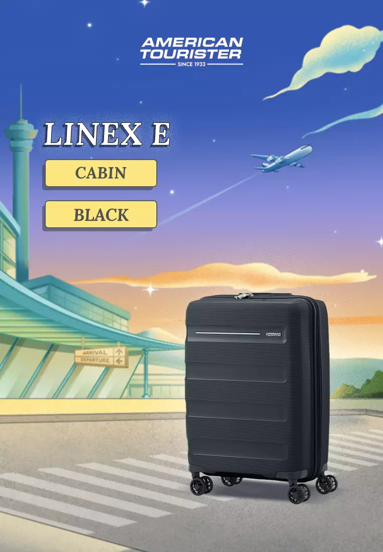 American Tourister Koper Hardcase Linex E Cabin 20 Inch - Black