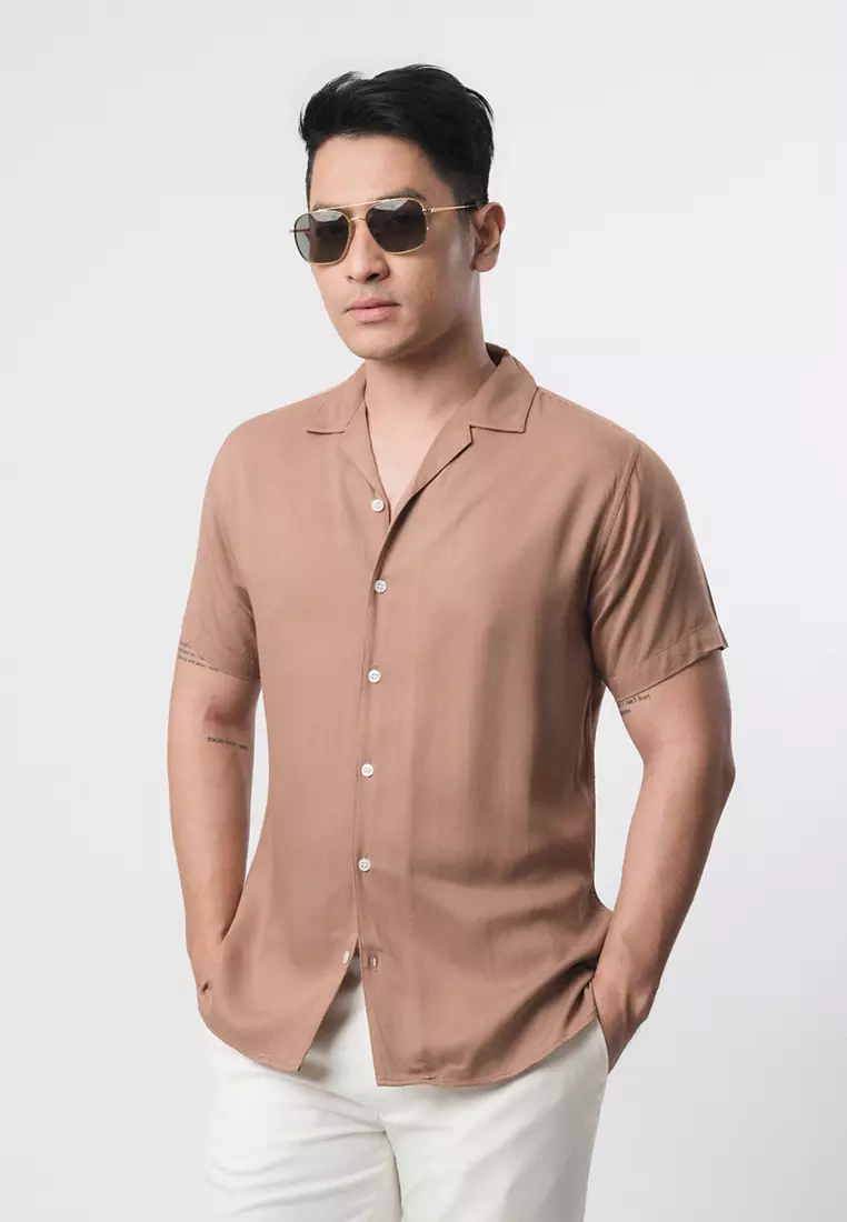 Cuban Tan Brown Casual Shirt