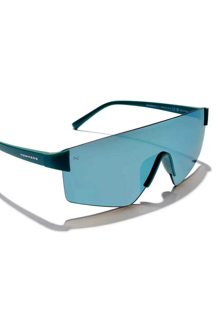 HAWKERS Teal Blue Chrome Aero Sunglasses For Men And Women, Unisex. Official Product Designed In Spain
