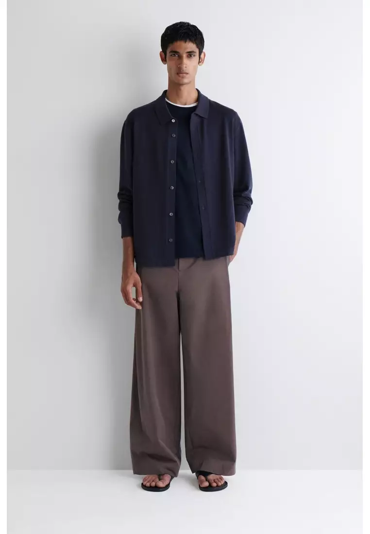 KNITTED MERINO WOOL SHIRT