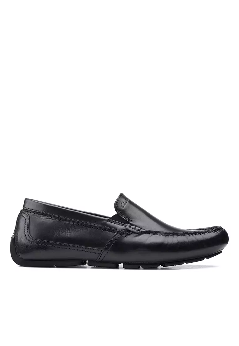 Discount on Clarks  shoes - SKU: Markman Plain Moccasin Black
