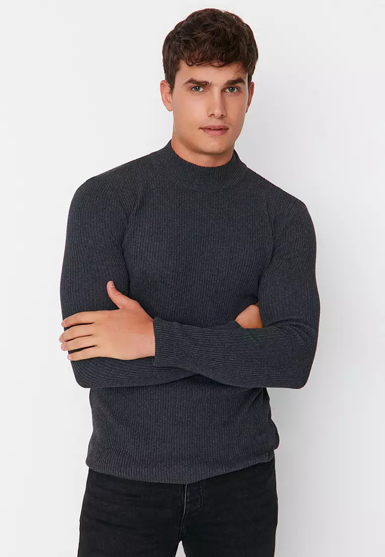 Buy Trendyol Slim Fit Mock Neck Sweater 2024 Online | ZALORA Philippines