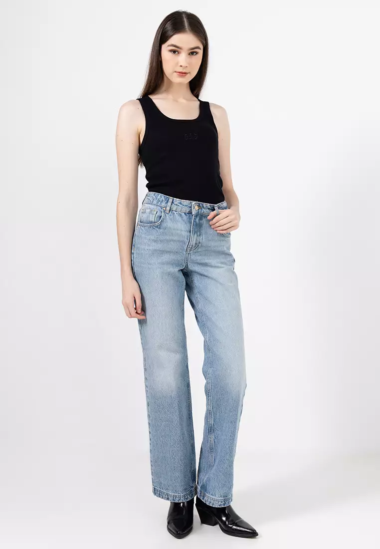 Sleeveless Cotton Logo Tank Top
