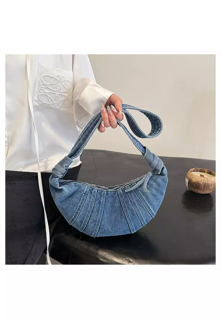 Denim casual Japanese shoulder bag crossbody dumpling bag