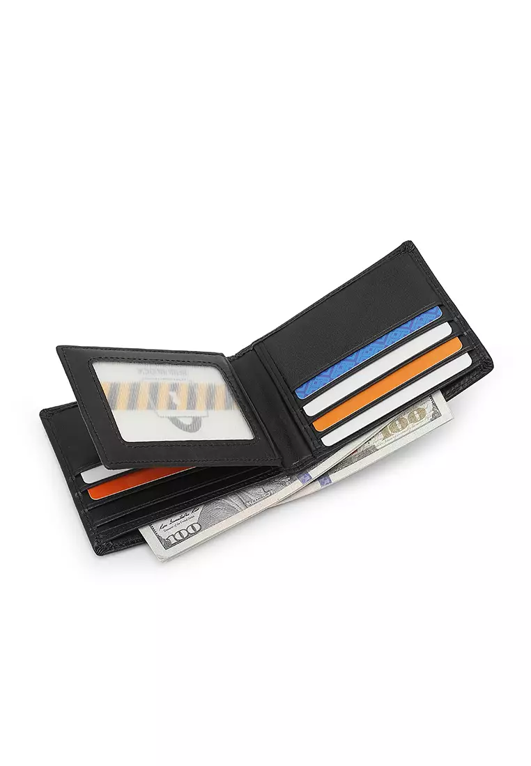 Gift Set - Leather RFID Wallet + 35mm Automatic Buckle Belt (禮盒 - 皮具錢包 + 腰帶) - 黑色