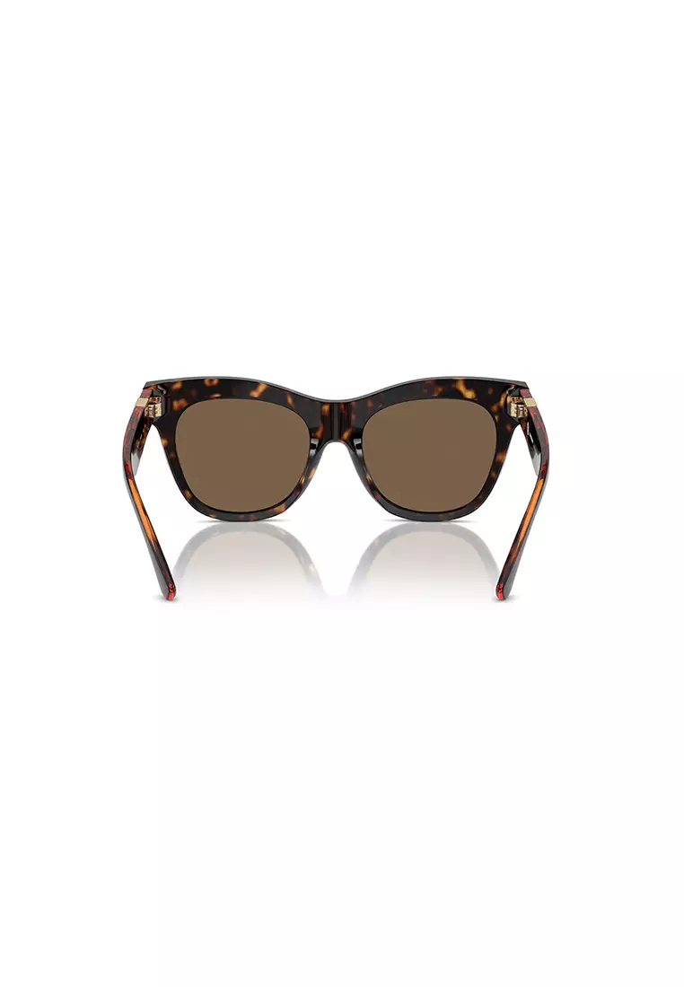 Women's Square Frame Brown Acetate Sunglasses - BE4418F