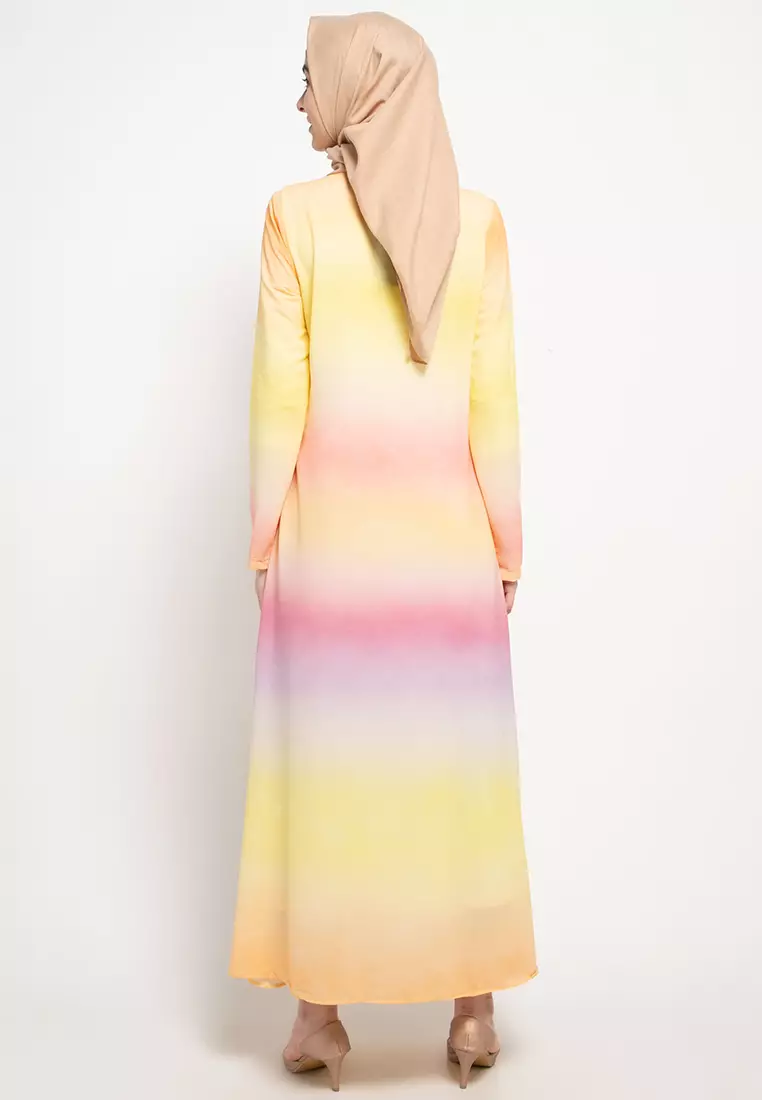 Freda Maxi Dress Shaded Dress In Orange