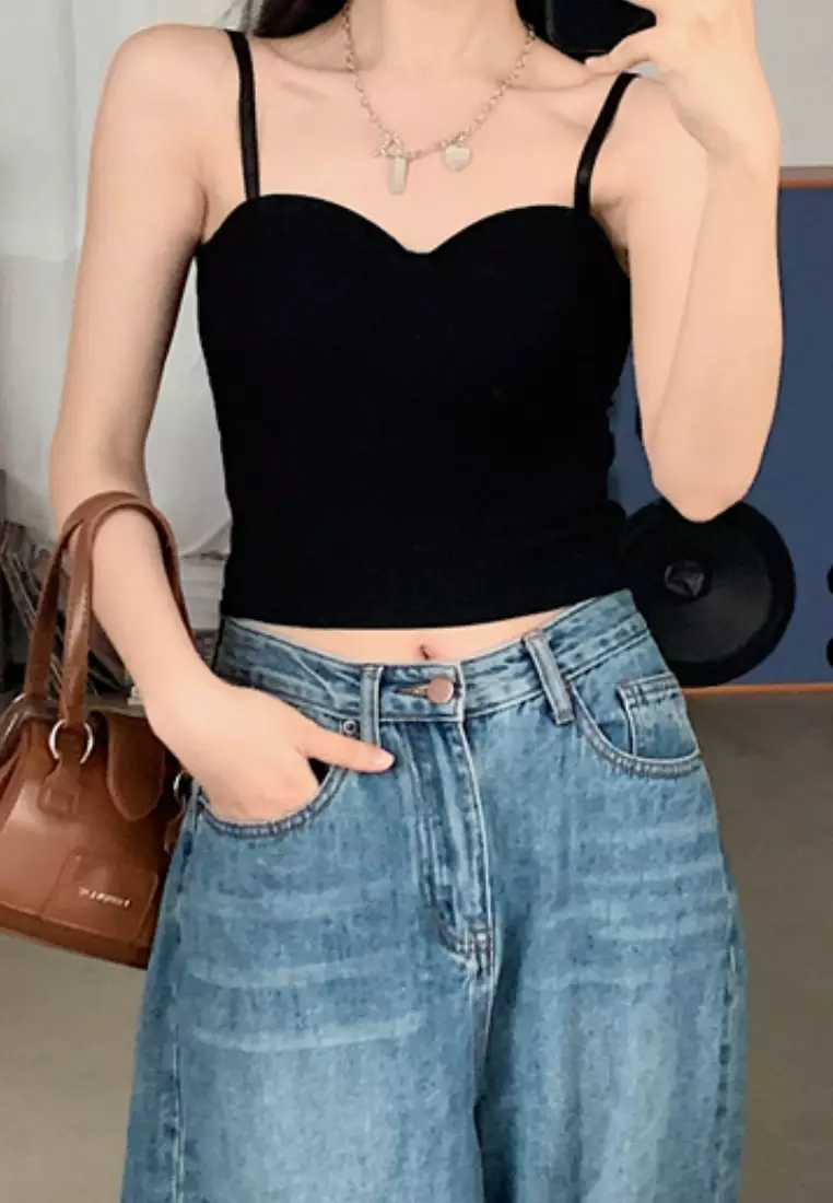 2 Pack Premium Alicia Corset Top Bralette Top in Grey and Black