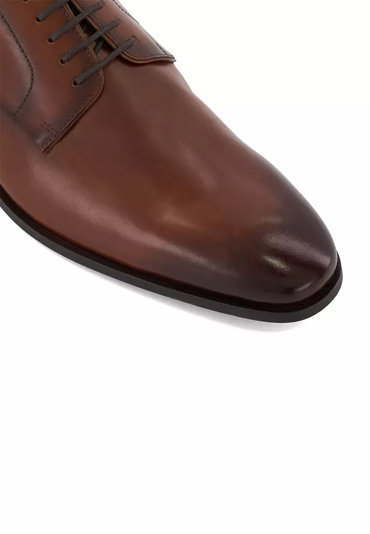 Buy Dune London Secretive Burnished Toe Lace-Up Shoes Tan 2025